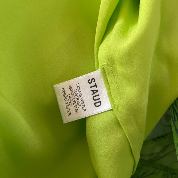 Rare STAUD Neem Printed Georgette Organza Sequined Hem Maxi Dress Unique - Picture 5 of 12